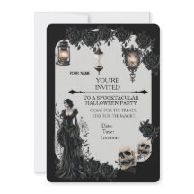 Invitación a fiesta de Halloween gótica | Fantasía