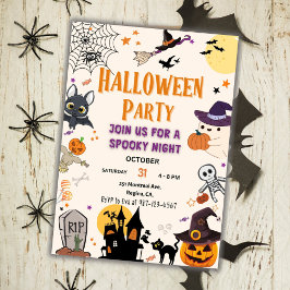 Invitación a fiesta de Halloween niños Fiesta noct