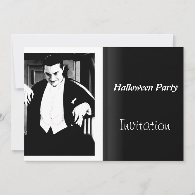 Invitación a fiesta de Halloween Noche de cine vin (Anverso)