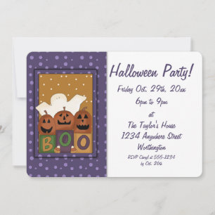Invitación a fiesta de Halloween para niños es fan