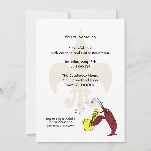 Invitación a fiesta de hierba de langosta (Anverso)