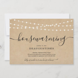 Invitación a fiesta de inauguración de casa rústic