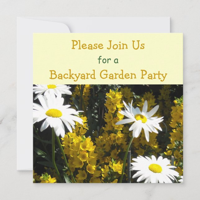 Invitación a fiesta de jardín (Anverso)