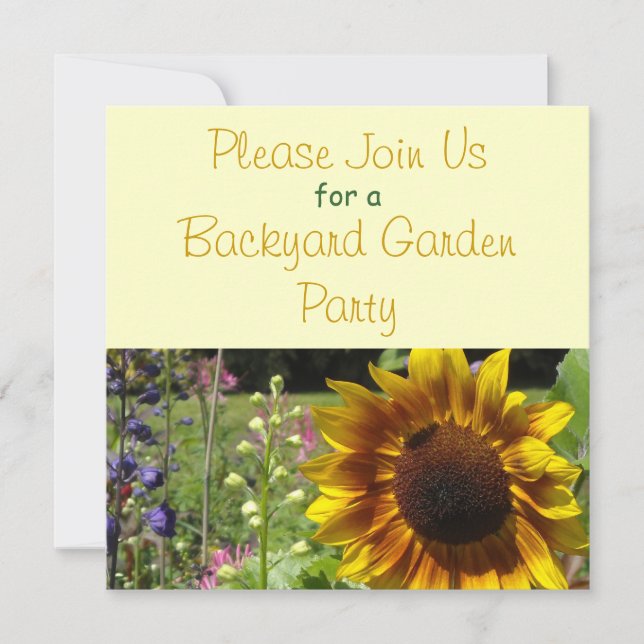Invitación a fiesta de jardín (Anverso)