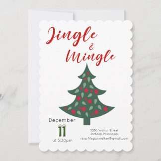 Invitación a Fiesta de Jingle y Mingle Navidades