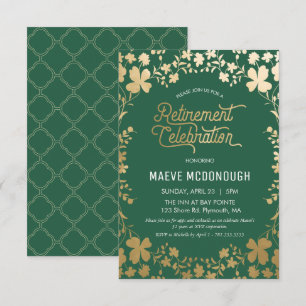 Invitación a fiesta de jubilación, invitación pequ