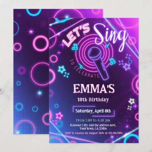 Invitación a fiesta de karaoke