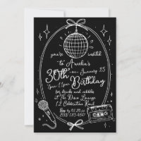 Invitación a Fiesta de Karaoke por Cumpleaños Retr