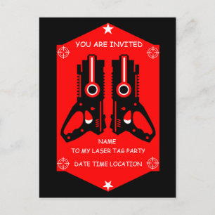 Invitación a fiesta de Laser Tag