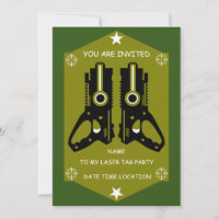 Invitación a fiesta de Laser Tag