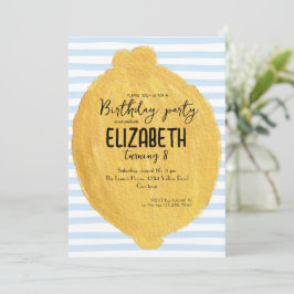 Invitación a Fiesta de limón para cumpleaños de ni