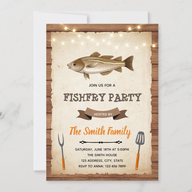 Invitación a fiesta de los peces (Anverso)