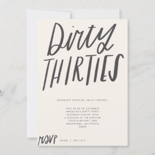 INVITACIÓN A FIESTA DE LOS TREINTA SUCIOS