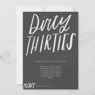 INVITACIÓN A FIESTA DE LOS TREINTA SUCIOS