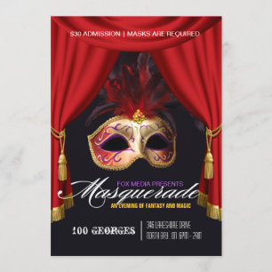 Invitación a fiesta de mascarada