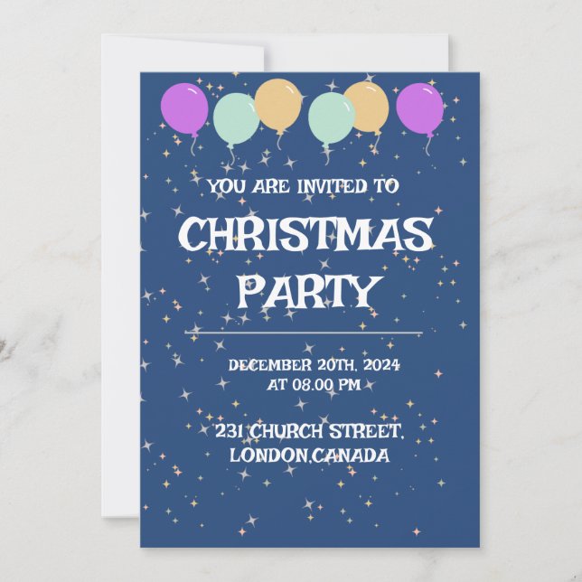 INVITACIÓN A FIESTA DE NAVIDAD (Anverso)