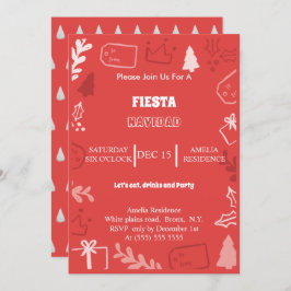 Invitación a fiesta de Navidad Fiesta