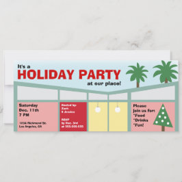 Invitación a fiesta de Navidad retro