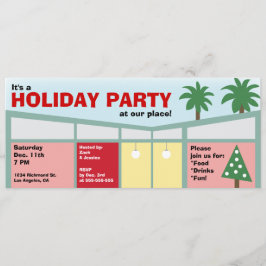 Invitación a fiesta de Navidad retro