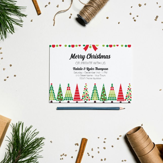 Invitación a fiesta de Navidad retro (Subido por el creador)
