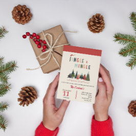 Invitación a fiesta de Navidades caseros y castill