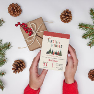Invitación a fiesta de Navidades caseros y castill