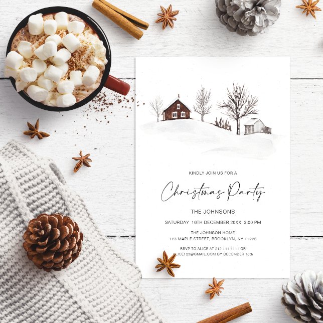 Invitación a fiesta de Navidades de invierno monoc (Subido por el creador)