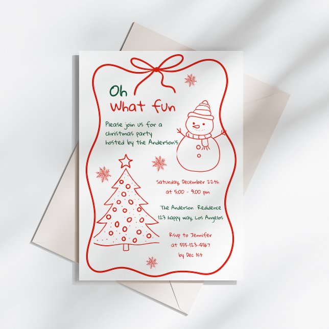 Invitación a fiesta de Navidades de mano divertida (Subido por el creador)