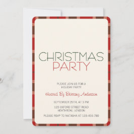 Invitación a fiesta de Navidades de vacaciones Tar