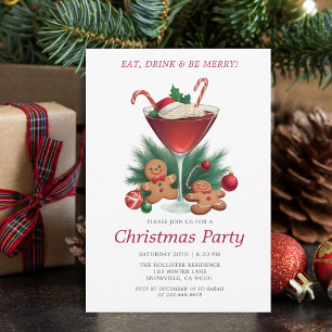 Invitación a fiesta de Navidades de viejas vacacio