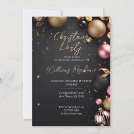 Invitación a fiesta de Navidades elegantes