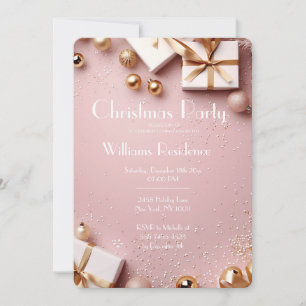 Invitación a fiesta de Navidades elegantes