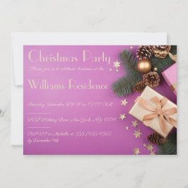 Invitación a fiesta de Navidades elegantes
