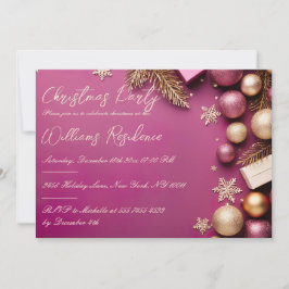 Invitación a fiesta de Navidades elegantes