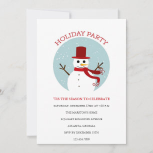 Invitación a fiesta de Navidades/feriado de Snowma