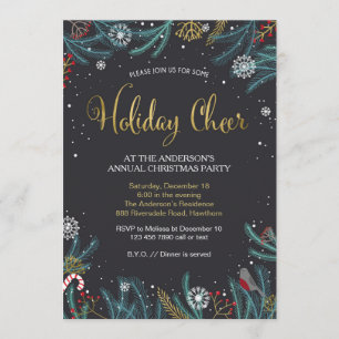 Invitación a fiesta de Navidades, invitación de ce