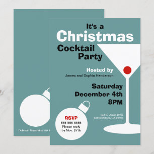 Invitación a fiesta de Navidades modernos
