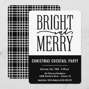 Invitación a fiesta de Navidades modernos y brilla