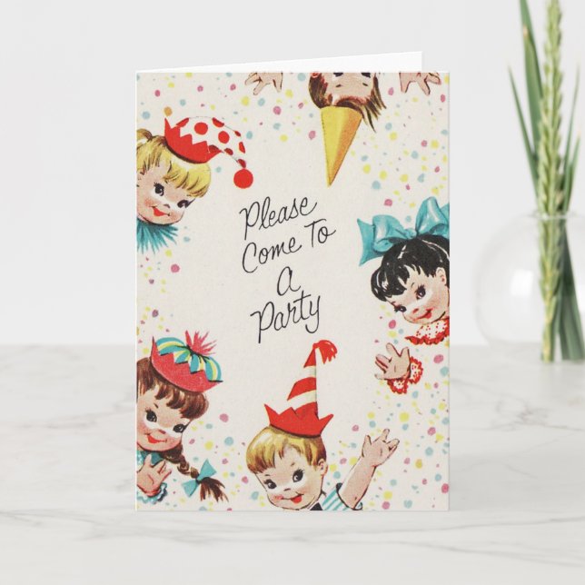 Invitación a Fiesta de niños de época (Anverso)