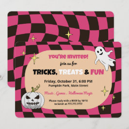Invitación a fiesta de niños de Halloween con cala