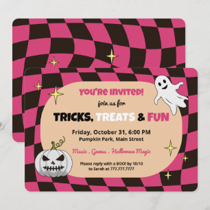 Invitación a fiesta de niños de Halloween con cala