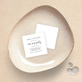 Invitación a Fiesta de noche de Boda blanco negro 