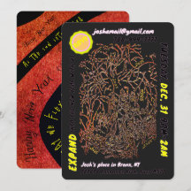 INVITACIÓN A FIESTA DE NOCHE VIEJA Y TARJETA NAVID