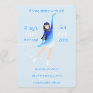 Invitación a fiesta de patinaje sobre hielo