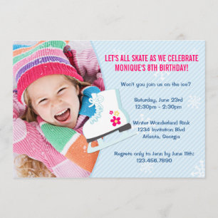 Invitación a Fiesta de patinaje sobre hielo
