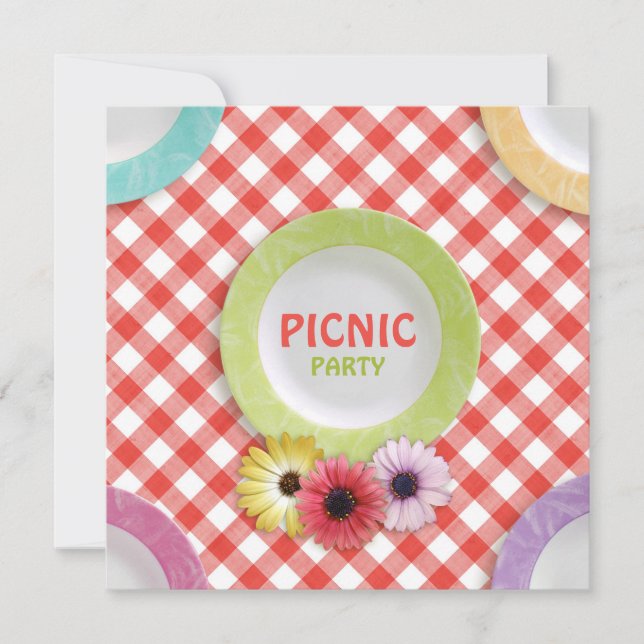 Invitación a fiesta de picnic de la Reunión de la  (Anverso)