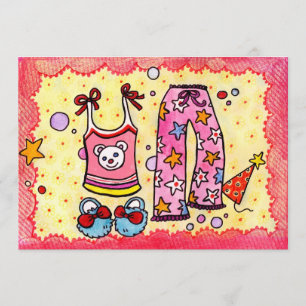 Invitación a fiesta de pijamas
