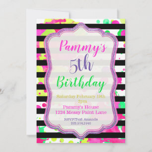 Invitación a fiesta de pintura, Fiesta de arte,  I