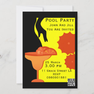Invitación a fiesta de piscina para adultos