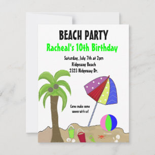 Invitación a fiesta de playa